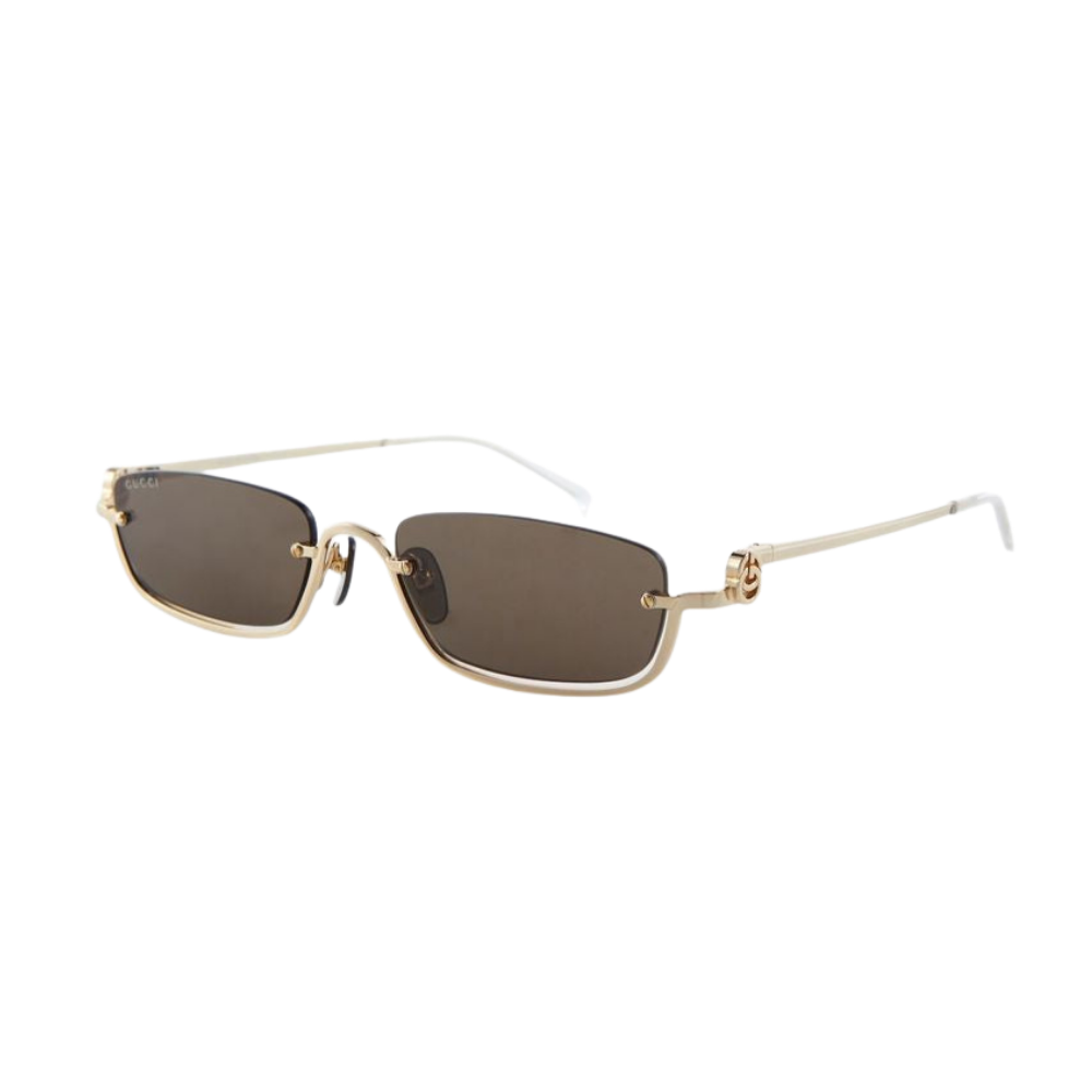 Óculos de sol Gucci Eyewear Retangular Metálico