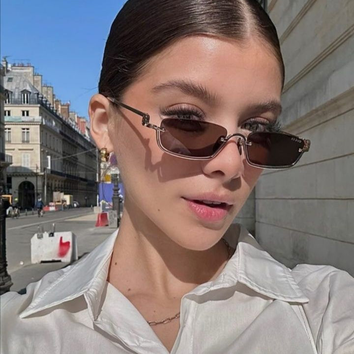 Óculos de sol Gucci Eyewear Retangular Metálico